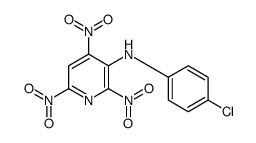 N-(4-chlorophenyl)-2,4,6-trinitropyridin-3-amine结构式