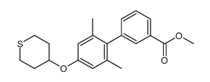 methyl 2',6'-dimethyl-4'-(tetrahydro-2H-thiopyran-4-yloxy)biphenyl-3-carboxylate Structure