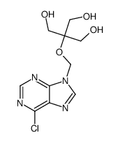 2-[(6-chloropurin-9-yl)methoxy]-2-(hydroxymethyl)propane-1,3-diol结构式