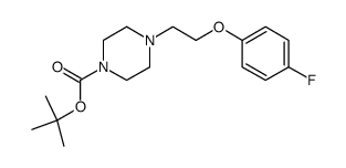 4-[2-(4-fluorophenoxy)ethyl]piperazine-1-carboxylic acid tert-butyl ester结构式