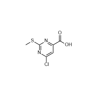 6-氯-2-(甲硫基)嘧啶-4-羧酸结构式