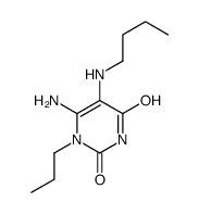 6-氨基-5-(丁基氨基)-1-丙基嘧啶-2,4(1h,3h)-二酮结构式