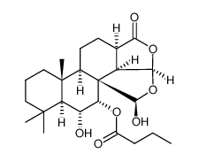 6α,7α-17β-trihydroxy-15β,17-oxidispongian-16-one 7-butyrate Structure