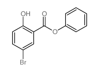 Benzoic acid,5-bromo-2-hydroxy-, phenyl ester结构式