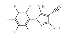 5-氨基-4-氰基-3-甲基-1-(全氟苯基)吡唑结构式