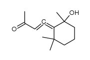 4-(2'-hydroxy-2',6',6'-trimethylcyclohexyliden)but-3-en-2-on结构式