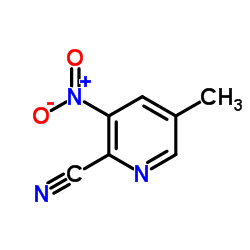5-甲基-3-硝基吡啶-2-甲腈结构式