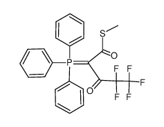 pentafluoropropionylcarbomethylthiomethylene triphenylphosphorane Structure