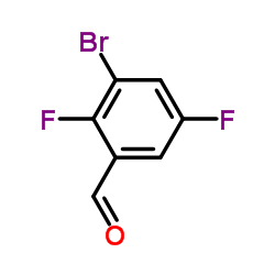 3-溴-2,5-二氟苯甲醛结构式