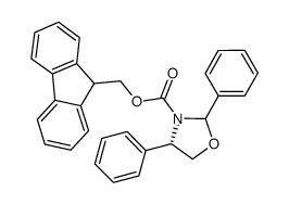 (9H-fluoren-9-yl)methyl (4S)-2,4-diphenyloxazolidine-3-carboxylate Structure