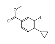 4-环丙基-3-碘苯甲酸甲酯结构式