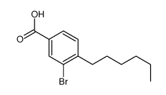 3-溴-4-己基苯甲酸结构式