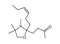 (Z)-4-(2-(hex-3-en-1-yl)-3,4,4-trimethyloxazolidin-2-yl)butan-2-one Structure