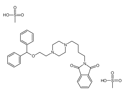 2-[4-[4-(2-benzhydryloxyethyl)piperazin-1-yl]butyl]isoindole-1,3-dione,methanesulfonic acid结构式