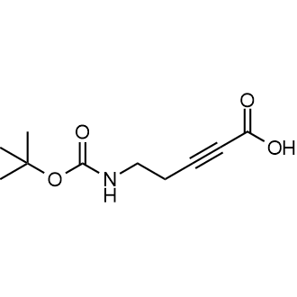 5-[(1,1-二甲基乙氧基)羰基]氨基]-2-戊炔酸结构式