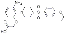 2-[3-aMino-2-[4-[[4-(isopropyloxy)phenyl]sulfonyl]piperazin-1-yl]phenoxy]acetic acid结构式