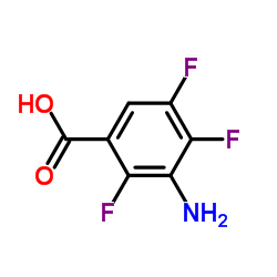 3-氨基-2,4,5-三氟苯甲酸结构式