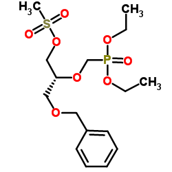 (R)-[[1-[[(甲基磺酰)氧]甲基]-2-苄氧基乙氧基]甲基]膦酸二乙酯结构式