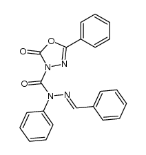 N'-benzylidene-2-oxo-N,5-diphenyl-1,3,4-oxadiazole-3(2H)-carbohydrazide结构式
