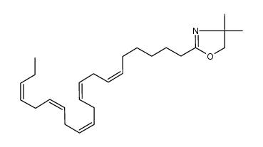2-((6Z,9Z,12Z,15Z,18Z)-henicosa-6,9,12,15,18-pentaen-1-yl)-4,4-dimethyl-4,5-dihydrooxazole结构式