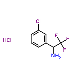 1-(3-氯苯基)-2,2,2-三氟乙胺盐酸盐结构式
