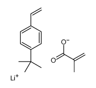 lithium,1-tert-butyl-4-ethenylbenzene,2-methylprop-2-enoate Structure