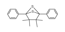 1,4-diphenyl-2,2,3,3-tetramethyl-5,6-dithiabicyclo[2.1.1]hexane Structure