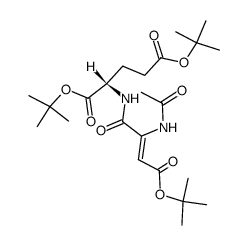(Z)-di-tert-butyl N-(N-acetyl-β-tert-butyldehydroaspartyl)-L-glutamate结构式