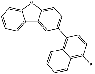 2-(4-溴萘-1-基)二苯并[b,d]呋喃结构式