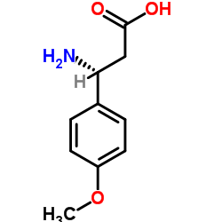 (R)-3-氨基-3-(4-甲氧基苯基)-丙酸结构式