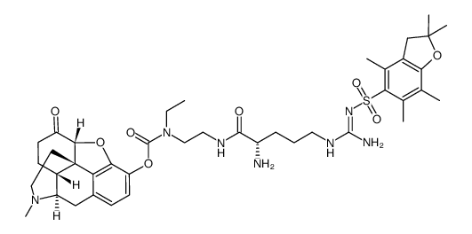 {2-[H-Arg(Pbf)]-aminoethyl}-ethyl-carbamic acid hydromorphone ester picture