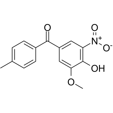 (4-羟基-3-甲氧基-5-硝基苯基)(对甲苯)甲酮结构式