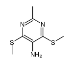 2-methyl-4,6-bis(methylsulfanyl)pyrimidin-5-amine Structure