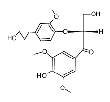 3-(4-Hydroxy-3,5-dimethoxyphenyl)-2-[[4-(3-hydroxypropyl)-2-methoxyphenyl]oxy]-1-hydroxypropan-3-one结构式