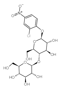 2-氯-4-硝基苯基-beta-d-纤维二糖结构式