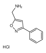 (3-苯基异恶唑-5-基)甲胺盐酸盐结构式