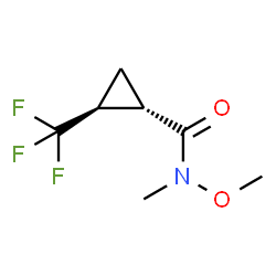 trans-N-methoxy-N-methyl-2-(trifluoromethyl)cyclopropanecarboxamide Structure