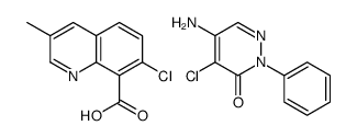 5-amino-4-chloro-2-phenylpyridazin-3-one,7-chloro-3-methylquinoline-8-carboxylic acid Structure