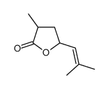 3-methyl-5-(2-methylprop-1-enyl)oxolan-2-one结构式