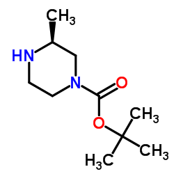 (S)-4-N-叔丁氧羰基-2-甲基哌嗪结构式
