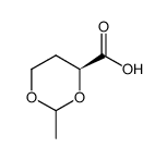(3S)-1,3-DIOXANE-2-METHYL-4-CARBOXYLIC ACID Structure