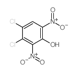 Phenol,3,4-dichloro-2,6-dinitro- Structure