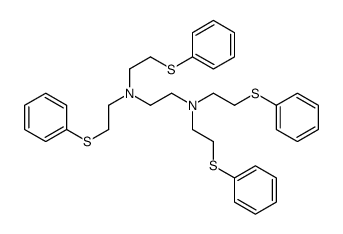 N,N,N',N'-tetrakis(2-phenylsulfanylethyl)ethane-1,2-diamine Structure