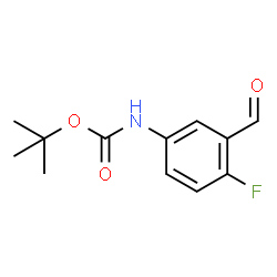 N-BOC-4-氟-3-醛基苯胺结构式