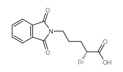 (R)-5-苯二酰亚氨基-2-溴戊酸结构式
