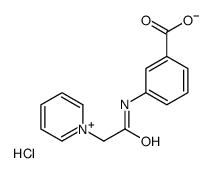 3-[(2-pyridin-1-ium-1-ylacetyl)amino]benzoic acid,chloride Structure