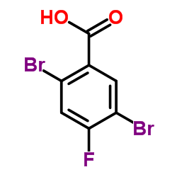 2,5-Dibromo-4-fluorobenzoic acid结构式