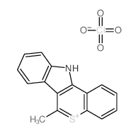 Perchloric acid compound with 6-methyl-11H-5lambda~4~-thiochromeno[4,3-b]indole (1:1) Structure