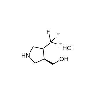 [(3R,4R)-4-(三氟甲基)吡咯烷-3-基]甲醇盐酸盐结构式