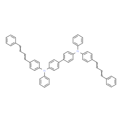N,N'-Diphenyl-N,N'-bis(4-(4-phenyl-1,3-butadienyl)phenyl)-(1,1'-biphenyl)-4,4'-diamine dihydrochloride结构式